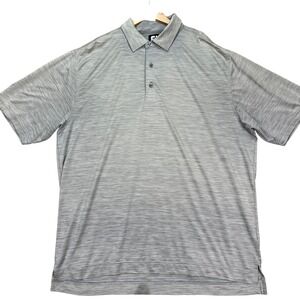 FootJoy Polo Shirt Men XL Gray Ombre‎ Space Dye Short Sleeve Performance Golf FJ
